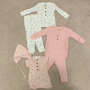 Lou Lou & Company Pink and Cream Kids Matching Sets
